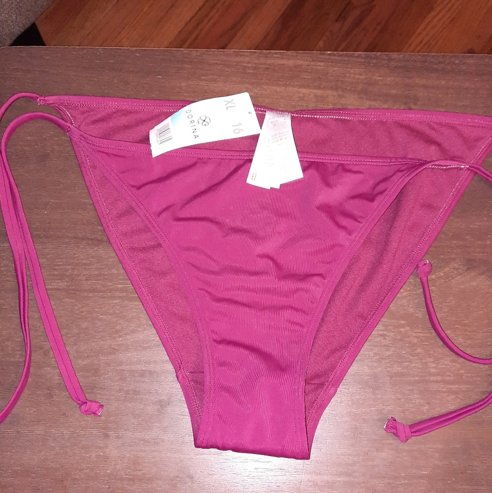💲Dorina Bikini Bottom Burgundy Tie Sides